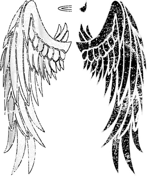Half angel half devil wings